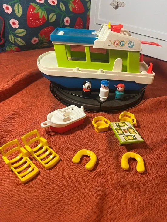 Vintage 1972 fisher-price little people family house boat - Picture 1 of 4